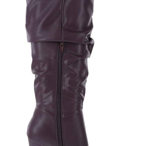 Christian Sirano Black Violet Tall Slouch Boot - Picture 5 of 7